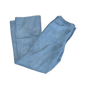 Anne Klein Womens Perforated Light Blue Faux Suede Pants Size 6